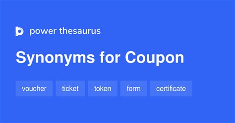 coupon synonym|coupon word.